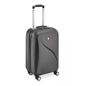 SwissGear Wenger Rove Collection Hardside Carry-On Luggage Black Spinner Suitcas